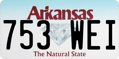 AR license plate 753WEI