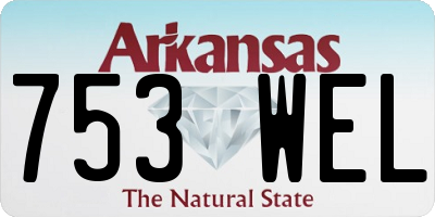 AR license plate 753WEL