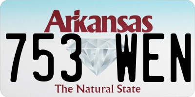 AR license plate 753WEN