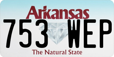 AR license plate 753WEP