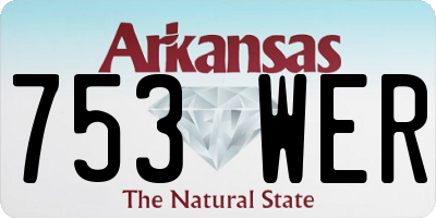 AR license plate 753WER