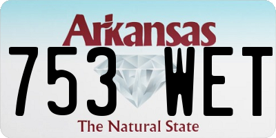 AR license plate 753WET