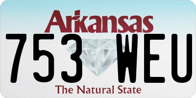 AR license plate 753WEU