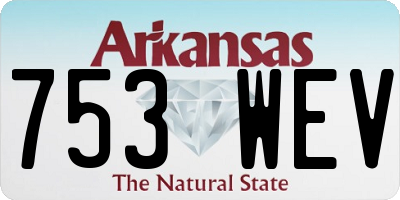 AR license plate 753WEV