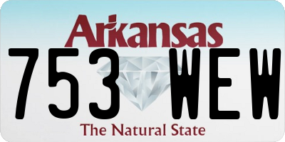 AR license plate 753WEW