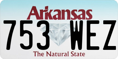 AR license plate 753WEZ