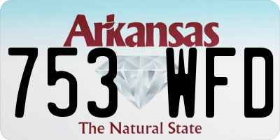 AR license plate 753WFD