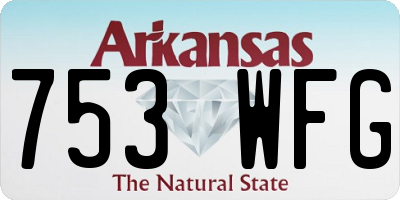 AR license plate 753WFG