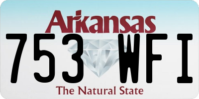 AR license plate 753WFI