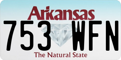 AR license plate 753WFN