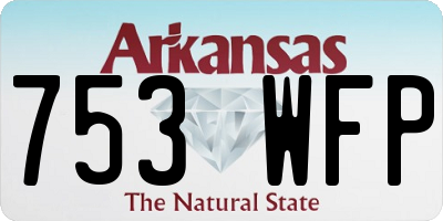 AR license plate 753WFP