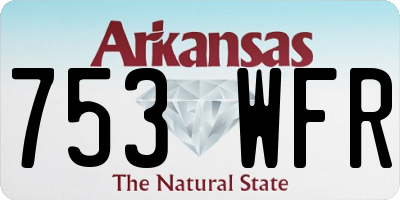 AR license plate 753WFR