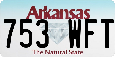 AR license plate 753WFT