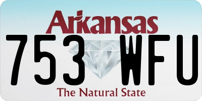 AR license plate 753WFU