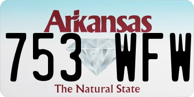 AR license plate 753WFW