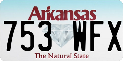 AR license plate 753WFX