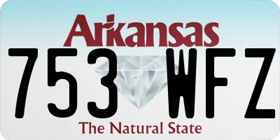 AR license plate 753WFZ