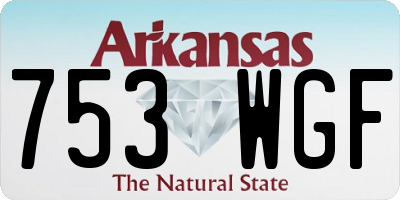 AR license plate 753WGF