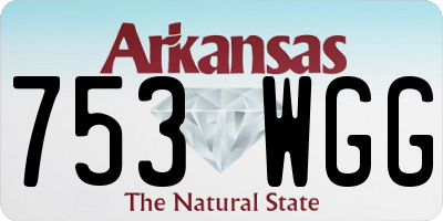 AR license plate 753WGG