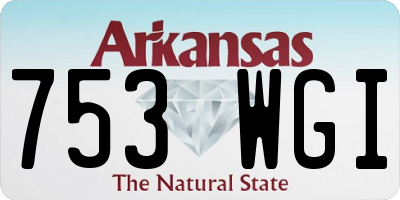AR license plate 753WGI