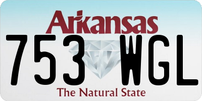 AR license plate 753WGL