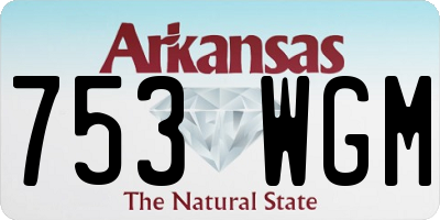 AR license plate 753WGM