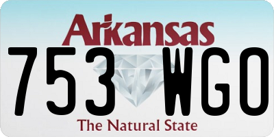 AR license plate 753WGO