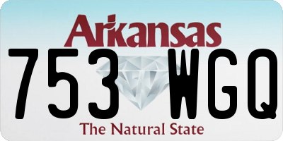 AR license plate 753WGQ