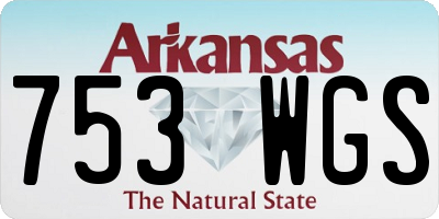 AR license plate 753WGS