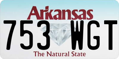 AR license plate 753WGT
