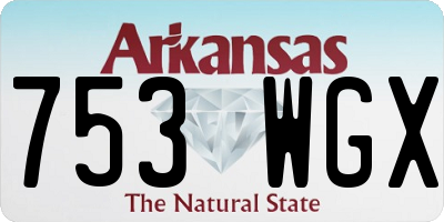 AR license plate 753WGX