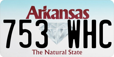 AR license plate 753WHC