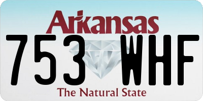 AR license plate 753WHF