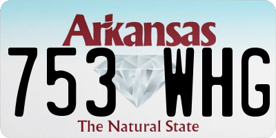 AR license plate 753WHG