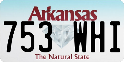 AR license plate 753WHI
