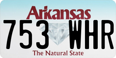 AR license plate 753WHR