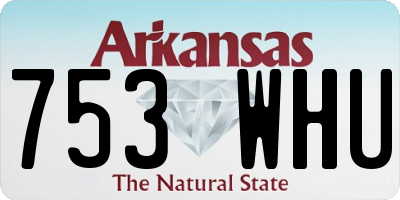 AR license plate 753WHU