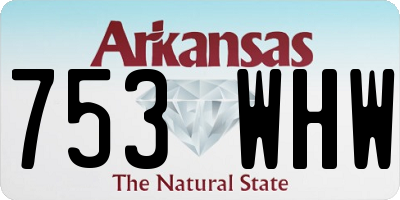 AR license plate 753WHW