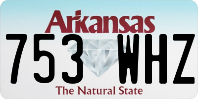 AR license plate 753WHZ
