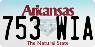 AR license plate 753WIA