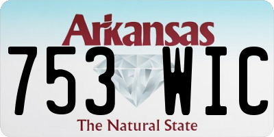 AR license plate 753WIC
