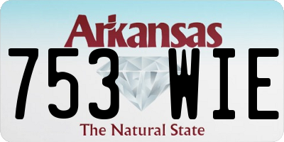 AR license plate 753WIE