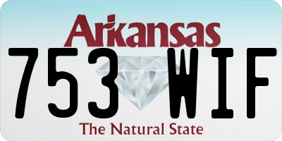 AR license plate 753WIF