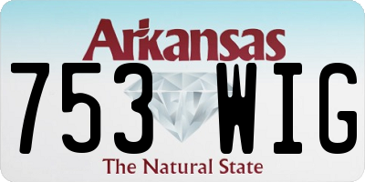 AR license plate 753WIG