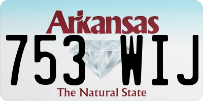 AR license plate 753WIJ