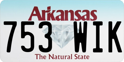 AR license plate 753WIK