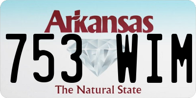 AR license plate 753WIM