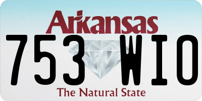 AR license plate 753WIO