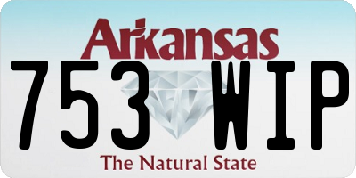 AR license plate 753WIP
