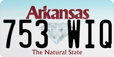 AR license plate 753WIQ